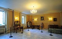 L’Achilleion, le palais de Sissi à Corfou. La chambre de l'impératrice Sissi. Cliquer pour agrandir l'image.