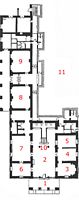 L’Achilleion, le palais de Sissi à Corfou. Plan du rez-de-jardin. Cliquer pour agrandir l'image.