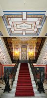 L’Achilleion, le palais de Sissi à Corfou. Le grand escalier. Cliquer pour agrandir l'image.