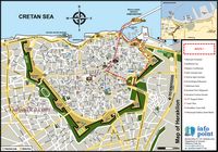 L'est de la ville d’Héraklion en Crète. Le circuit du nord-est. Cliquer pour agrandir l'image.