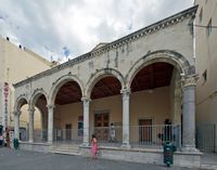 L'est de la ville d’Héraklion en Crète. La basilique Saint-Marc (auteur Trolveg). Cliquer pour agrandir l'image.