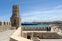 Les fortifications d’Héraklion en Crète. Base de l'ancien phare de la forteresse. Cliquer pour agrandir l'image.