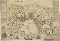 Les fortifications d’Héraklion en Crète. Siège de Candie, 1648. Cliquer pour agrandir l'image.