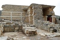 Le palais de Cnossos à Héraklion en Crète. La maison du sud. Cliquer pour agrandir l'image.