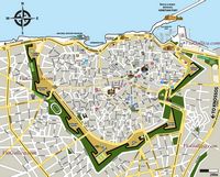 La ville d’Héraklion en Crète. Plan de la ville. Cliquer pour agrandir l'image.