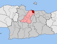 La ville d’Héraklion en Crète. Situation du canton de Néa Alikarnassos (auteur Pitichinaccio). Cliquer pour agrandir l'image.