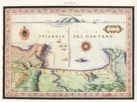 La ville d’Héraklion en Crète. La baie de Karteros par Francesco Basilicata en 1618. Cliquer pour agrandir l'image.