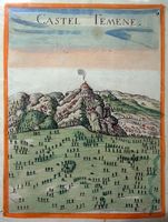 La ville d’Héraklion en Crète. Gravure du Castel Temene par Marco Boschini en 1651. Cliquer pour agrandir l'image.