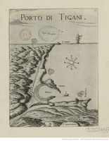 La ville d’Hersonissos en Crète. Gravure vénitienne du port de Chersonissos (Marco Boschini, 1651 - source BNF Gallica). Cliquer pour agrandir l'image.