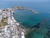 La ville d’Hersonissos en Crète. La digue romaine et le port de Chersonissos (auteur C. Messier). Cliquer pour agrandir l'image.