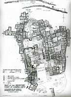 La côte nord de la commune d’Iérapétra en Crète. Plan du site de Gournia (Harriet Boyd, 1901). Cliquer pour agrandir l'image.