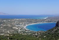 La ville de Kefalos sur l’île de Kos. L'isthme de Kéfalos (auteur Tedmek). Cliquer pour agrandir l'image.