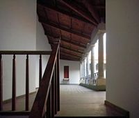 Die griechisch-römische Stadt Kos - Der Balkon des Atriums des römischen Haus nördlich von Kos (Autor Triolo Else). Klicken, um das Bild zu vergrößern.