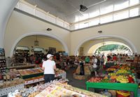 La ville italienne de Cos. Le marché municipal couvert de Kos. Cliquer pour agrandir l'image.