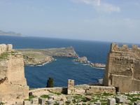 L'acropole de Lindos à Rhodes. Cliquer pour agrandir l'image.