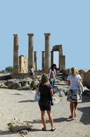Temple d'Athéna à Lindos à Rhodes. Cliquer pour agrandir l'image.