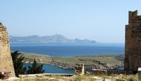 L'acropole de Lindos à Rhodes. Cliquer pour agrandir l'image.