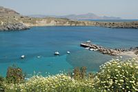 L'acropole de Lindos à Rhodes. Cliquer pour agrandir l'image.
