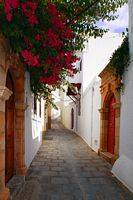 La vieille ville de Lindos à Rhodes. Cliquer pour agrandir l'image.