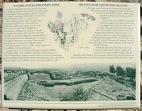 Le palais de Phaistos en Crète. La cour de l'ouest et la zone du théâtre. Cliquer pour agrandir l'image.