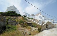 La ville de Naoussa à Paros. L'hôtel Kanale. Cliquer pour agrandir l'image.