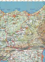 La ville de Nymfes sur l’île de Corfou. Carte topographique de la région de Nymfès. Cliquer pour agrandir l'image.