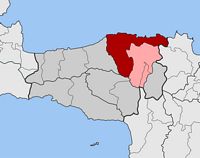 La ville de Pérama en Crète. Situation du canton de Pérama (auteur Pitichinaccio). Cliquer pour agrandir l'image.