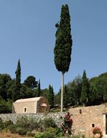 La ville de Pérama en Crète. Le monastère de Vossakos. Cliquer pour agrandir l'image.