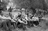 La ville de Platanias en Crète. Otages à Kondomari en juin 1941. Cliquer pour agrandir l'image.