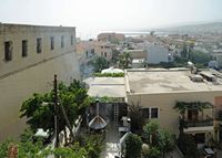 La forteresse de Réthymnon en Crète. Le ravelin pentagonal vu depuis le bastion Saint-Paul. Cliquer pour agrandir l'image.