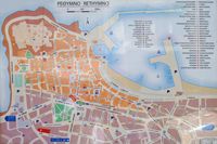 La ville de Réthymnon en Crète. Plan de la ville. Cliquer pour agrandir l'image.