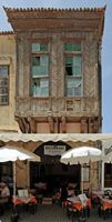 La vieille ville de Réthymnon en Crète. Maison turque et restaurant Psaros près de Notre-Dame des Anges. Cliquer pour agrandir l'image.