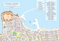 La ville de Réthymnon en Crète. Plan de la ville. Cliquer pour agrandir l'image.