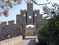 Porte Saint-Paul des fortifications de Rhodes. Cliquer pour agrandir l'image.