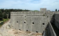 Bastion St. George fortifications of Rhodes from the south. Click to enlarge the image.