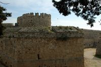 Tour d'Espagne des fortifications de Rhodes. Cliquer pour agrandir l'image.