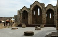 The medieval town of Rhodes - Ruins of the Church of Sainte-Marie-Rhodes-Bourg. Click to enlarge the image.