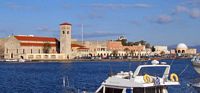 Modern city of Rhodes harbor view. Click to enlarge the image.