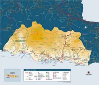 La ville de Sfakia en Crète. Carte du dème de Sfakia. Cliquer pour agrandir l'image.