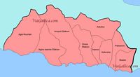 La ville de Sfakia en Crète. Carte des communautés locales du dème de Sfakia (ateur fall185). Cliquer pour agrandir l'image.