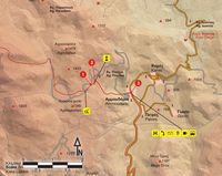 La ville de Sfakia en Crète. Carte du sentier européen E4 - Section 22 de Niatos à Askyfou. Cliquer pour agrandir l'image.