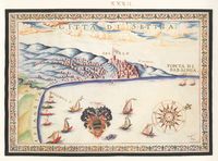 La ville de Sitia en Crète. Carte ancienne de la forteresse par Francesco Basilicata en 1618. Cliquer pour agrandir l'image.