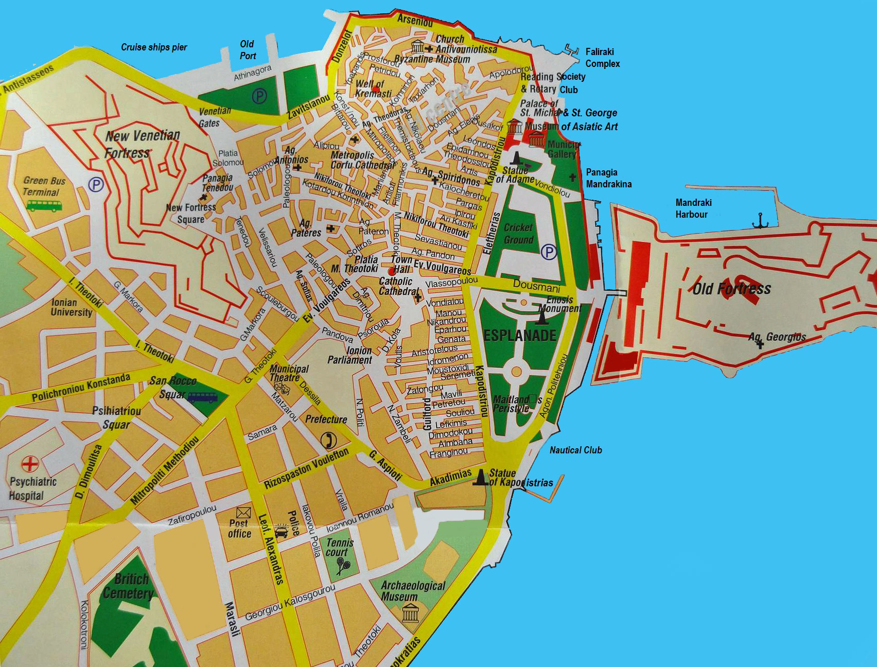 Cliquer sur les zones actives pour atteindre les lieux