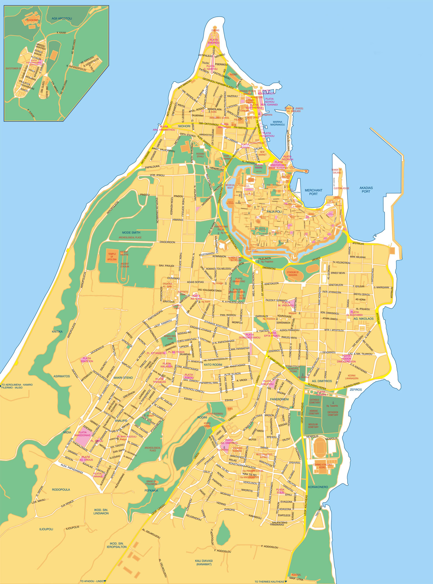 Cliquer sur les zones actives pour atteindre les lieux