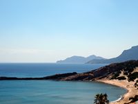 La plage de Paradise Beach sur le golfe de Kéfalos sur l'île de Kos (auteur mdanys). Cliquer pour agrandir l'image dans Flickr (nouvel onglet).