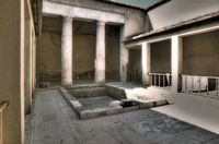 Die griechisch-römische Stadt Kos - Das Atrium des römischen House of Kos (Autor greekstifado - Yanni). Klicken, um das Bild in Flickr zu vergrößern (neue Nagelritze).