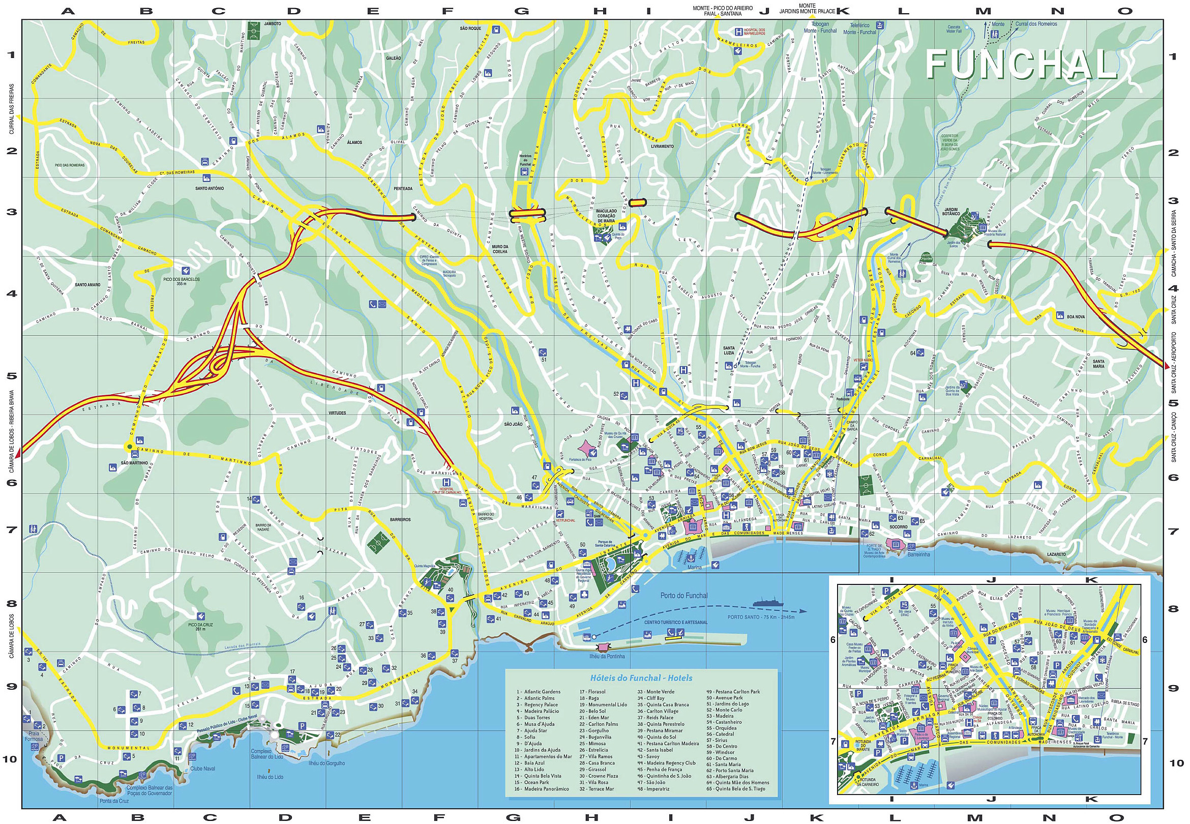 To click on the active zones to reach the places