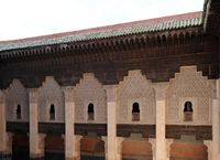 La médersa Ben Youssef à Marrakech au Maroc. Chambres. Cliquer pour agrandir l'image dans Adobe Stock (nouvel onglet).