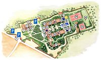 L'hôtel Tikida Garden à Marrakech au Maroc. Plan. Cliquer pour agrandir l'image.