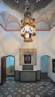 Le palais M'nebbi à Marrakech au Maroc. Hammam. Cliquer pour agrandir l'image.